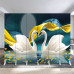 Double Side Light Luxury Room Divider Foldable Mobile Screen Double Side Light Luxury Room Divider Foldable Mobile Screen