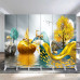 Double Side Light Luxury Room Divider Foldable Mobile Screen Double Side Light Luxury Room Divider Foldable Mobile Screen
