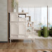 Doublesided Screen Cabinet Cream Entry Hall Decoration Cabinet Living Room Entrance