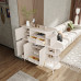 Doublesided Screen Cabinet Cream Entry Hall Decoration Cabinet Living Room Entrance