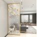 Chinese Art Glass Screen Partition Simple Modern Doorway Separator Custom Half Wall Luxury