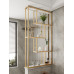 Custom Stainless Steel Screen Divider with Metal Iron Art Shelf and Wash Basin for Half Wall Bathroom Custom Stainless Steel Screen Divider with Metal Iron Art Shelf and Wash Basin for Half Wall Bathroom