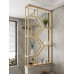 Custom Stainless Steel Screen Divider with Metal Iron Art Shelf and Wash Basin for Half Wall Bathroom Custom Stainless Steel Screen Divider with Metal Iron Art Shelf and Wash Basin for Half Wall Bathroom