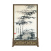 Chinese Screen Divider Living Room Home Entrance Modern Minimalist Fabric Fabric Wood Simple Seat Screen Chinese Screen Divider Living Room Home Entrance Modern Minimalist Fabric Fabric Wood Simple Seat Screen
