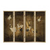 Modern Minimalist Folding Mobile Solid Wood Screen Divider for Living Room Bedroom Tea Room Beauty Salon