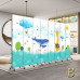Folding Screen Divider Home Kids Room Fabric Carton Background Wall Folding Screen Divider Home Kids Room Fabric Carton Background Wall