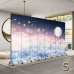 Folding Screen Divider Home Kids Room Fabric Carton Background Wall Folding Screen Divider Home Kids Room Fabric Carton Background Wall