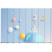 Folding Screen Divider Home Kids Room Fabric Carton Background Wall Folding Screen Divider Home Kids Room Fabric Carton Background Wall