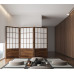 Japanese Style Grid Partition Room Folding Mobile Hotel Wooden Gridge Chinese Office Shield Customized