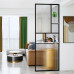 Modern Minimalistic Iron Screen Wall Shelf With Sink Divider For Luxury Styled Foyer Hallway