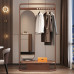 Wooden Wall Mounted Coat Rack Bedroom Home Room Clothes Hat Rack Simple Living Room Storage Office Clothes Rack