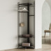 Iron Simple Home Bedroom Corner Hanging Clothes Rack Living Room Floor Wall Corner Coat Hat Rack Corner Storage Artifact Iron Simple Home Bedroom Corner Hanging Clothes Rack Living Room Floor Wall Corner Coat Hat Rack Corner Storage Artifact