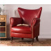 Nordic American Retro Sofa Chair Tiger Chair Bedroom Study Single Genuine Leather Sofa Red Little Red Book Ready Stock Nordic American Retro Sofa Chair Tiger Chair Bedroom Study Single Genuine Leather Sofa Red Little Red Book Ready Stock