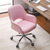 Nordic Computer Chair Comfortable for Long Sitting with Adjustable Height Swivel Leather Backrest for Home or Office