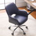Nordic Computer Chair Comfortable for Long Sitting with Adjustable Height Swivel Leather Backrest for Home or Office