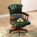 Comfortable Height Adjustable Office Chair for Home with Ergonomic Design European Style Solid Wood Swivel Chair Upholstered with Genuine Leather Comfortable Height Adjustable Office Chair for Home with Ergonomic Design European Style Solid Wood Swivel Chair Upholstered with Genuine Leather