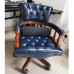 Comfortable Height Adjustable Office Chair for Home with Ergonomic Design European Style Solid Wood Swivel Chair Upholstered with Genuine Leather Comfortable Height Adjustable Office Chair for Home with Ergonomic Design European Style Solid Wood Swivel Chair Upholstered with Genuine Leather