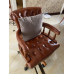Comfortable Height Adjustable Office Chair for Home with Ergonomic Design European Style Solid Wood Swivel Chair Upholstered with Genuine Leather Comfortable Height Adjustable Office Chair for Home with Ergonomic Design European Style Solid Wood Swivel Chair Upholstered with Genuine Leather
