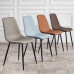 Modern Creative Luxury Lightweight Metal Nordic Leather Dining Chair Chair Back Home Office Desk Bench