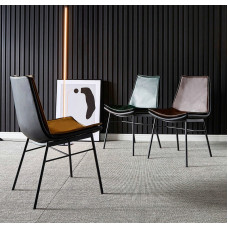 Cafe Designer Leather Dining Chairs Home Office High Table Backrest Stools Italian Style Minimalist Luxury Dining Table And Chairs Cafe Designer Leather Dining Chairs Home Office High Table Backrest Stools Italian Style Minimalist Luxury Dining Table And Chairs