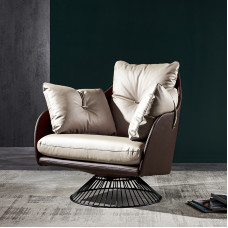 Italian Luxury Genuine Leather Casual Chair Simplicity Modern Designer Single Chair Living Room Nordic Single Person Chair Sofa Italian Luxury Genuine Leather Casual Chair Simplicity Modern Designer Single Chair Living Room Nordic Single Person Chair Sofa