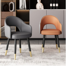 Lightly Luxurious Nordic High End Chair Home Leather Stool Modern Minimalist Dining Table and Chairs Home Living Room Hotel Backrest Lightly Luxurious Nordic High End Chair Home Leather Stool Modern Minimalist Dining Table and Chairs Home Living Room Hotel Backrest