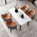 Lightly Luxurious Nordic High End Chair Home Leather Stool Modern Minimalist Dining Table and Chairs Home Living Room Hotel Backrest Lightly Luxurious Nordic High End Chair Home Leather Stool Modern Minimalist Dining Table and Chairs Home Living Room Hotel Backrest