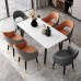 Lightly Luxurious Nordic High End Chair Home Leather Stool Modern Minimalist Dining Table and Chairs Home Living Room Hotel Backrest Lightly Luxurious Nordic High End Chair Home Leather Stool Modern Minimalist Dining Table and Chairs Home Living Room Hotel Backrest