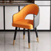 Lightly Luxurious Nordic High End Chair Home Leather Stool Modern Minimalist Dining Table and Chairs Home Living Room Hotel Backrest Lightly Luxurious Nordic High End Chair Home Leather Stool Modern Minimalist Dining Table and Chairs Home Living Room Hotel Backrest