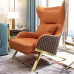 Scandinavian Luxury Leather Leisure Tiger Chair Modern Designer Living Room Lazy Person High Back Single Sofa
