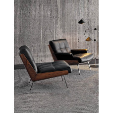 Single Person Leather Lounge Chair Luxury Lazy Designer Style Real Leather Relax Chair Solid Wood Living Room Balcony Minimalist High Back Single Person Leather Lounge Chair Luxury Lazy Designer Style Real Leather Relax Chair Solid Wood Living Room Balcony Minimalist High Back