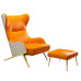 Scandinavian Luxury Leather Leisure Tiger Chair Modern Designer Living Room Lazy Person High Back Single Sofa