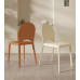 French Cream Saddleback Chair Dining Room Hotel Chair Home Use White Vanity Chair Modern and Simple Backrest Chair