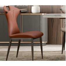 Italian Home Dining Chair 2023 New Light Luxury Modern Long Sitting High Back Small Size Red Restaurant Hotel Leather Chair Italian Home Dining Chair 2023 New Light Luxury Modern Long Sitting High Back Small Size Red Restaurant Hotel Leather Chair