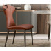 Italian Home Dining Chair 2023 New Light Luxury Modern Long Sitting High Back Small Size Red Restaurant Hotel Leather Chair
