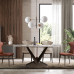 Italian Home Dining Chair 2023 New Light Luxury Modern Long Sitting High Back Small Size Red Restaurant Hotel Leather Chair