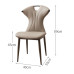 Italian Home Dining Chair 2023 New Light Luxury Modern Long Sitting High Back Small Size Red Restaurant Hotel Leather Chair