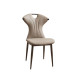 Italian Home Dining Chair 2023 New Light Luxury Modern Long Sitting High Back Small Size Red Restaurant Hotel Leather Chair