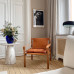 Vintage Artistic Wooden Armchair for Hunting Riding Leisure and Designer Sofa