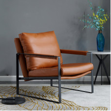 Simple Living Room Single Sofa Italian Balcony Designer Nordic Long Sitting Comfortable Genuine Leather Relax Chair Simple Living Room Single Sofa Italian Balcony Designer Nordic Long Sitting Comfortable Genuine Leather Relax Chair
