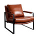 Simple Living Room Single Sofa Italian Balcony Designer Nordic Long Sitting Comfortable Genuine Leather Relax Chair Simple Living Room Single Sofa Italian Balcony Designer Nordic Long Sitting Comfortable Genuine Leather Relax Chair
