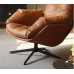 Italian Minimalist Designer Single Leather Sofa Living Room Creative Relaxation Tiger Chair Luxury Feather Padded Lazy Recliner