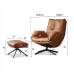 Italian Minimalist Designer Single Leather Sofa Living Room Creative Relaxation Tiger Chair Luxury Feather Padded Lazy Recliner