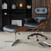 Imas Boss Chair Real Leather Computer Chair Office Chair American Single Person Chair Home Book Desk Sofa Swivel Chair for Home and Office Use