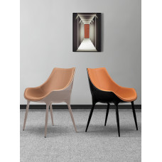 Italian Luxury Nordic Genuine Leather Dining Chair Home Designer Chair High End Simple Modern Minimalist Restaurant Backrest Chair Italian Luxury Nordic Genuine Leather Dining Chair Home Designer Chair High End Simple Modern Minimalist Restaurant Backrest Chair