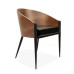 King Costes Coffee Chair,PU Or Real Leather Of Various Colors With Legs In Black Or Silver