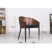 King Costes Coffee Chair,PU Or Real Leather Of Various Colors With Legs In Black Or Silver