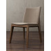 Modern Minimalist Leather Canvas Upholstered Back Chair Home Nordic Solid Wood Dining Chair Casual Seat Tea Shop Stool