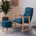 Nordic Recliner Adult Lazy Sofa Solid Wood Home Office Chair Balcony Afternoon Napping Lounge Backrest Chair Elderly Chair
