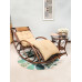 Rattan Rocking Chair Outdoor Patio Home Relaxation Recliner Adult Senior Living Room Courtyard Wicker Weave Retirement Chair for Comfort and Ease